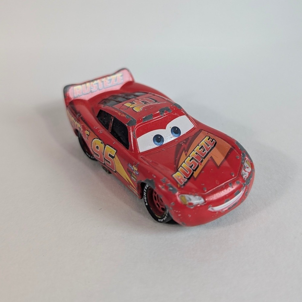 Disney Pixar Cars Lightning McQueen Rusteze Red Diecast Toy Car Mattel FGD84